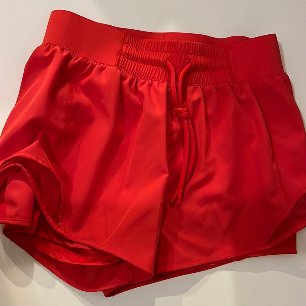 Red running/athletic shorts